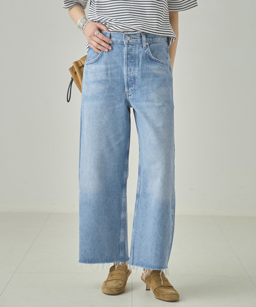 Citizens of humanity（シチズンズオブヒューマニティー）の「CITIZENS OF HUMANITY AYLA RAW HEM CROP デニムパンツ 2117C-1810（デニムパンツ・レディース・ブルー・25/27/26）」の3枚目の写真