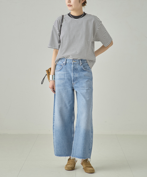 Citizens of humanity（シチズンズオブヒューマニティー）の「CITIZENS OF HUMANITY AYLA RAW HEM CROP デニムパンツ 2117C-1810（デニムパンツ・レディース・ブルー・25/27/26）」の6枚目の写真