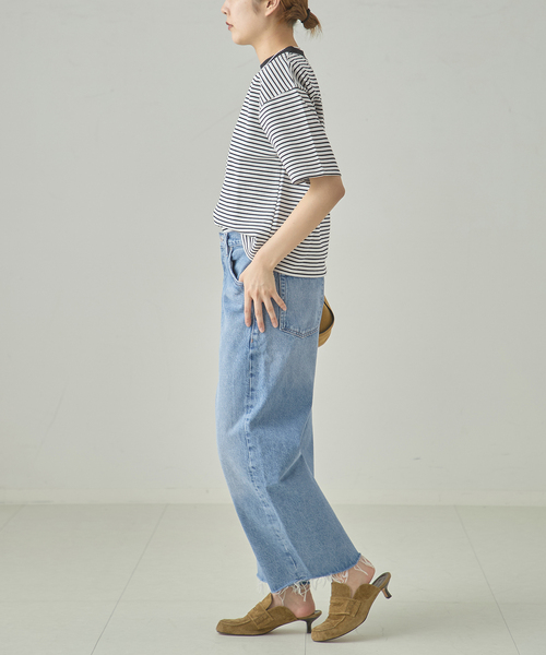 Citizens of humanity（シチズンズオブヒューマニティー）の「CITIZENS OF HUMANITY AYLA RAW HEM CROP デニムパンツ 2117C-1810（デニムパンツ・レディース・ブルー・25/27/26）」の7枚目の写真