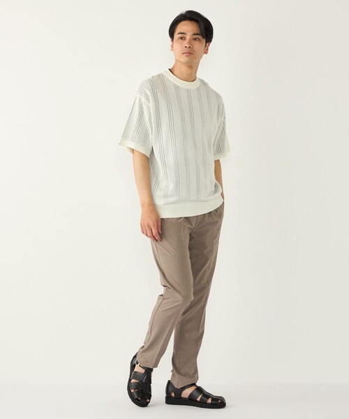 SHIPS Colors(シップス カラーズ)の「【WEB限定】SHIPS Colors:〈手洗い可能〉リネンタッチ 針抜き ニット◇(ニット/セーター・メンズ・グレー/オフホワイト/ネイビー・X-LARGE/LARGE/MEDIUM)」の10枚目の写真