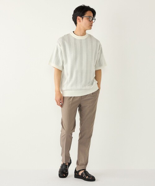 SHIPS Colors(シップス カラーズ)の「【WEB限定】SHIPS Colors:〈手洗い可能〉リネンタッチ 針抜き ニット◇(ニット/セーター・メンズ・グレー/オフホワイト/ネイビー・X-LARGE/LARGE/MEDIUM)」の11枚目の写真
