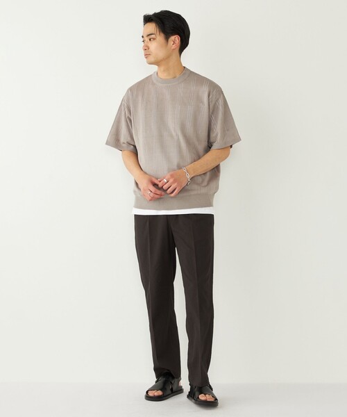 SHIPS Colors(シップス カラーズ)の「【WEB限定】SHIPS Colors:〈手洗い可能〉リネンタッチ 針抜き ニット◇(ニット/セーター・メンズ・グレー/オフホワイト/ネイビー・X-LARGE/LARGE/MEDIUM)」の15枚目の写真