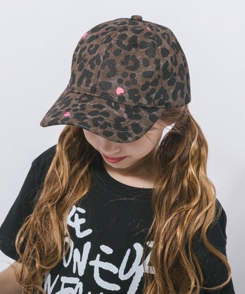 URBAN CHERRY（アーバンチェリー）の「ミニハートデザインレオパードキャップ（キャップ・キッズ・ブラウン/グレー・FREE）」の2枚目の写真