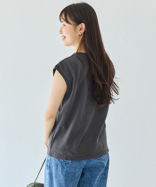 GOOD ROCK SPEED(グッドロックスピード)の「【GOOD ROCK SPEED】NYC ロゴプリント ノースリーブTシャツ(Tシャツ/カットソー・レディース・ホワイト/ブラック・F)」の7枚目の写真