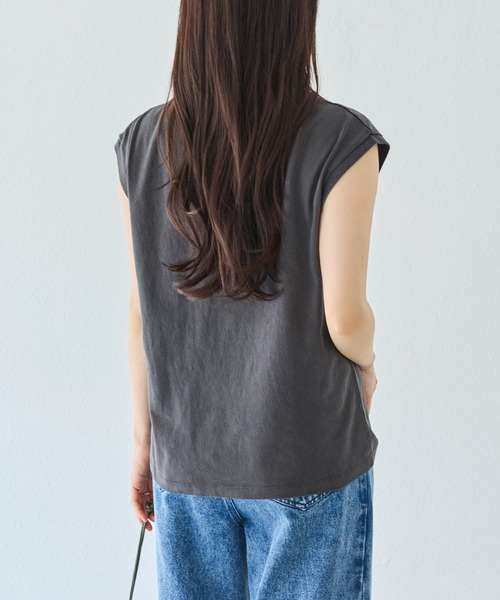 GOOD ROCK SPEED(グッドロックスピード)の「【GOOD ROCK SPEED】NYC ロゴプリント ノースリーブTシャツ(Tシャツ/カットソー・レディース・ホワイト/ブラック・F)」の8枚目の写真