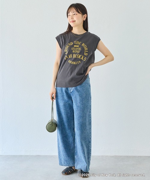 GOOD ROCK SPEED(グッドロックスピード)の「【GOOD ROCK SPEED】NYC ロゴプリント ノースリーブTシャツ(Tシャツ/カットソー・レディース・ホワイト/ブラック・F)」の10枚目の写真