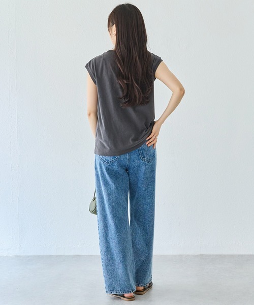 GOOD ROCK SPEED(グッドロックスピード)の「【GOOD ROCK SPEED】NYC ロゴプリント ノースリーブTシャツ(Tシャツ/カットソー・レディース・ホワイト/ブラック・F)」の14枚目の写真