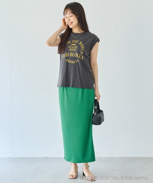 GOOD ROCK SPEED(グッドロックスピード)の「【GOOD ROCK SPEED】NYC ロゴプリント ノースリーブTシャツ(Tシャツ/カットソー・レディース・ホワイト/ブラック・F)」の15枚目の写真