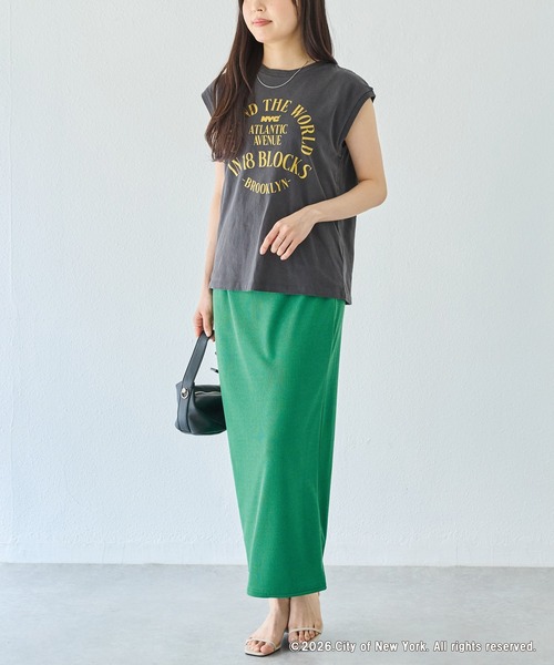 GOOD ROCK SPEED(グッドロックスピード)の「【GOOD ROCK SPEED】NYC ロゴプリント ノースリーブTシャツ(Tシャツ/カットソー・レディース・ホワイト/ブラック・F)」の16枚目の写真