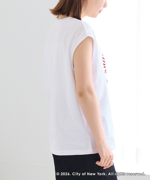 GOOD ROCK SPEED(グッドロックスピード)の「【GOOD ROCK SPEED】NYC ロゴプリント ノースリーブTシャツ(Tシャツ/カットソー・レディース・ホワイト/ブラック・F)」の21枚目の写真