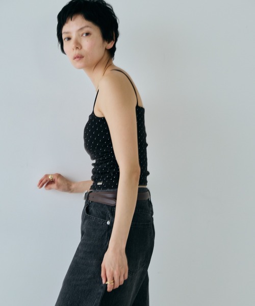 VION(ヴィオン)の「カップインマイクロドットキャミ / Cup in Micro Dot Cami(キャミソール・レディース・グレー/ブラック/ホワイト・FREE)」の15枚目の写真
