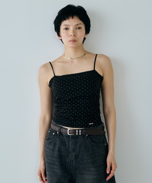 VION(ヴィオン)の「カップインマイクロドットキャミ / Cup in Micro Dot Cami(キャミソール・レディース・グレー/ブラック/ホワイト・FREE)」の12枚目の写真