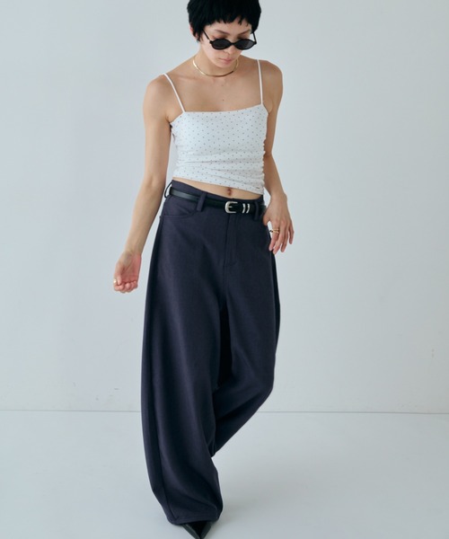 VION(ヴィオン)の「カップインマイクロドットキャミ / Cup in Micro Dot Cami(キャミソール・レディース・グレー/ブラック/ホワイト・FREE)」の10枚目の写真