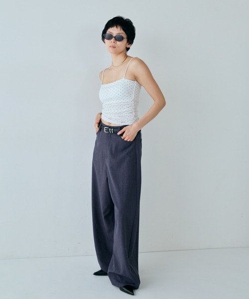 VION(ヴィオン)の「カップインマイクロドットキャミ / Cup in Micro Dot Cami(キャミソール・レディース・グレー/ブラック/ホワイト・FREE)」の9枚目の写真