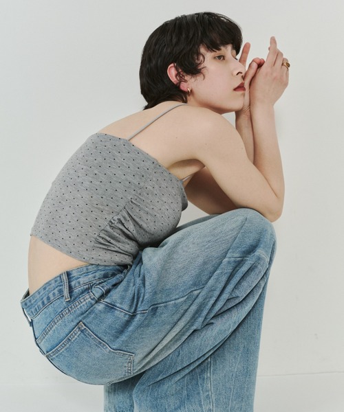 VION(ヴィオン)の「カップインマイクロドットキャミ / Cup in Micro Dot Cami(キャミソール・レディース・グレー/ブラック/ホワイト・FREE)」の22枚目の写真