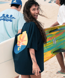 BIGWAVE COLLECTIVE（ビッグウェーブコレクティブ）の「サンシティスマイルボクサーフィットTシャツ（ネイビー）（Tシャツ/カットソー）」