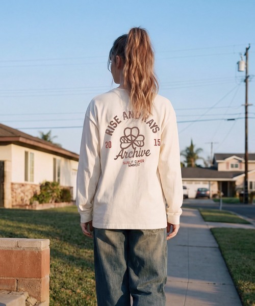 NO NEED（ノーニード）の「【WV PROJECT】Rise And LS/JILT7852（Tシャツ/カットソー・メンズ・クリーム/ネイビー/ブラック・S/L/M）」の9枚目の写真