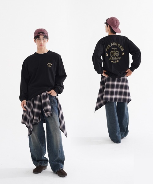 NO NEED（ノーニード）の「【WV PROJECT】Rise And LS/JILT7852（Tシャツ/カットソー・メンズ・クリーム/ネイビー/ブラック・S/L/M）」の12枚目の写真