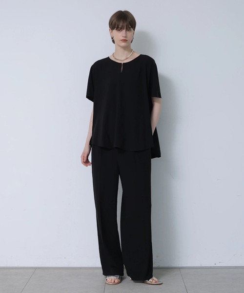 CADUNE(カデュネ)の「クールスリムストレートパンツ(その他パンツ・レディース・ベージュ系その他/ブラック/ホワイト・40/38/36/34)」の2枚目の写真