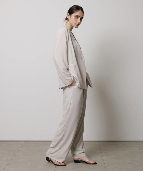 CADUNE(カデュネ)の「クールスリムストレートパンツ(その他パンツ・レディース・ベージュ系その他/ブラック/ホワイト・40/38/36/34)」の14枚目の写真
