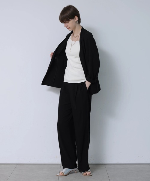 CADUNE(カデュネ)の「クールスリムストレートパンツ(その他パンツ・レディース・ベージュ系その他/ブラック/ホワイト・40/38/36/34)」の16枚目の写真