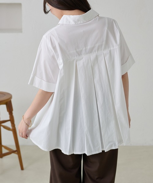 apres jour clair(アプレジュールクレア)の「【apres jour clair】プリーツデザインチュニックシャツ(シャツ/ブラウス・レディース・オフホワイト/ミント/ピンクベージュ/ブルー系その他・フリー/X-LARGE)」の19枚目の写真
