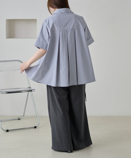 apres jour clair(アプレジュールクレア)の「【apres jour clair】プリーツデザインチュニックシャツ(シャツ/ブラウス・レディース・オフホワイト/ミント/ピンクベージュ/ブルー系その他・フリー/X-LARGE)」の16枚目の写真