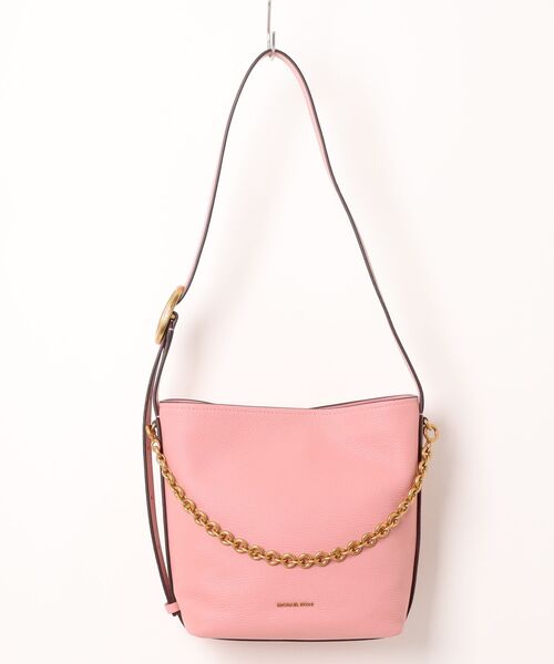 MICHAEL KORS(マイケルコース)の「NOLITA ペブルレザー チェーン バケットバッグ ショルダートート スモール(ショルダーバッグ・レディース・ピンク系・FREE)」の4枚目の写真