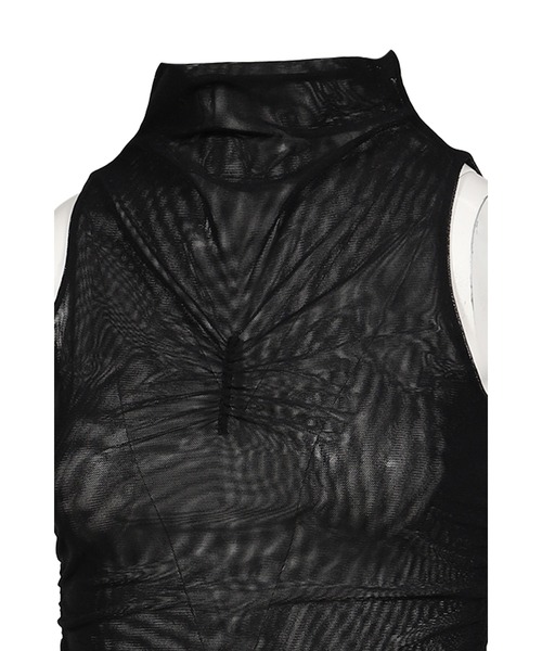 BOHEMSEO（ボヘミアンソウル）の「HALF NECK SHIRRING SLEEVELESS（その他トップス・メンズ・ブラック/チェック・OS）」の9枚目の写真