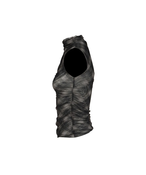 BOHEMSEO（ボヘミアンソウル）の「HALF NECK SHIRRING SLEEVELESS（その他トップス・メンズ・ブラック/チェック・OS）」の6枚目の写真
