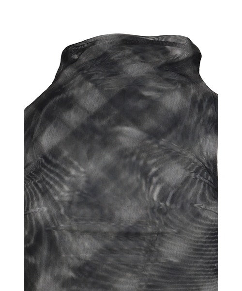 BOHEMSEO（ボヘミアンソウル）の「HALF NECK SHIRRING SLEEVELESS（その他トップス・メンズ・ブラック/チェック・OS）」の4枚目の写真