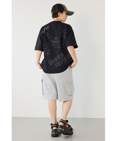 RODEO CROWNS WIDE BOWL(ロデオクラウンズワイドボウル)の「クレヨンタッチ同色発泡プリントTシャツ(Tシャツ/カットソー・レディース・ライトグリーン/オレンジ/ブラック/オフホワイト・MEDIUM/LARGE)」の19枚目の写真