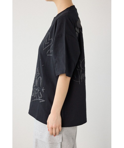 RODEO CROWNS WIDE BOWL(ロデオクラウンズワイドボウル)の「クレヨンタッチ同色発泡プリントTシャツ(Tシャツ/カットソー・レディース・ライトグリーン/オレンジ/ブラック/オフホワイト・MEDIUM/LARGE)」の21枚目の写真