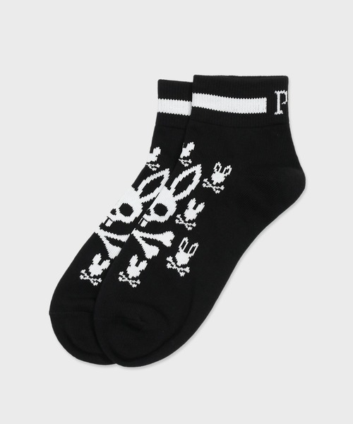Psycho Bunny（サイコバニー）の「BUNNYロゴ ソックス（ソックス/靴下・メンズ・ライトグレー/ブラック/ネイビー・25-27）」の2枚目の写真