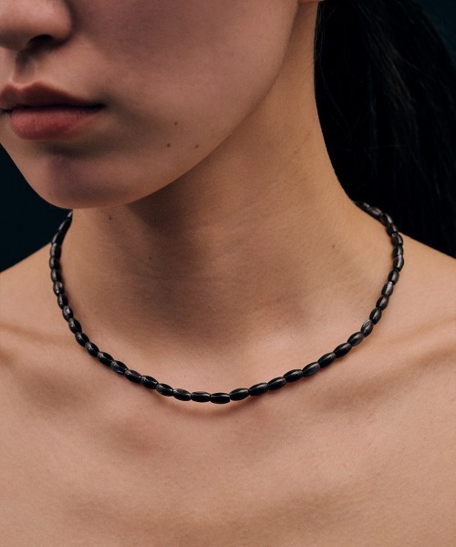 Fauvirame(フォーヴィレイム)の「【Fauvirame】26SS新作 French Shell Beads Necklace / フレンチシェルビーズネックレス(ネックレス・レディース・Black・ONE SIZE)」の4枚目の写真