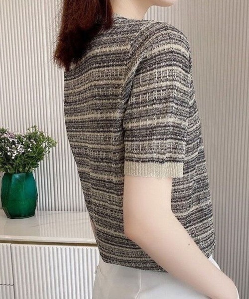 Flugge(フラッジー)の「半袖ジャガードトップス(Tシャツ/カットソー・レディース・ベージュ・MEDIUM/LARGE)」の14枚目の写真