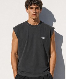 DRY COTTON JERSEY SLEEVELESS TEE (LOGO)