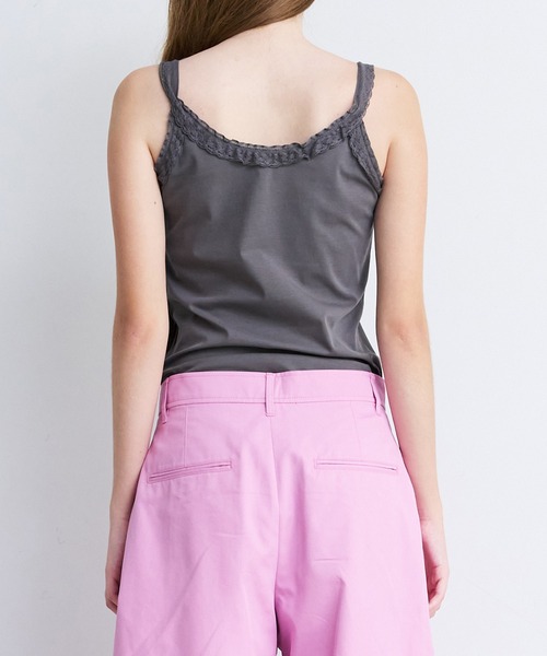 LE CIEL BLEU(ルシェルブルー)の「レースリボンキャミトップ / Lace Ribbon Cami Top(Tシャツ/カットソー・レディース・ブラック/オフホワイト/チャコールグレー・36)」の13枚目の写真