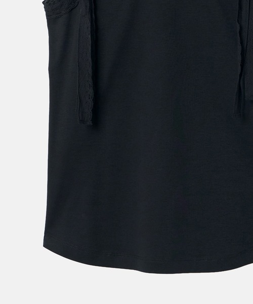 LE CIEL BLEU(ルシェルブルー)の「レースリボンキャミトップ / Lace Ribbon Cami Top(Tシャツ/カットソー・レディース・ブラック/オフホワイト/チャコールグレー・36)」の15枚目の写真