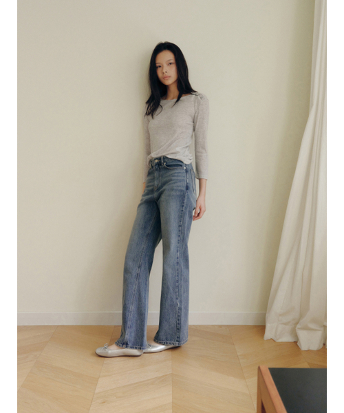 Yuje（ユジェ）の「WAFFLE BUTTON TOP (2color, 2size)（Tシャツ/カットソー・レディース・グレー/アイボリー・SMALL/MEDIUM）」の17枚目の写真