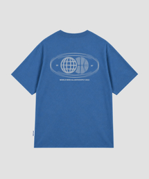 ALL DAY HOOPS（オールデイフープス）の「ADH ワールドワイド オーバーサイズ 半袖Tシャツ ブルー（Tシャツ/カットソー）」