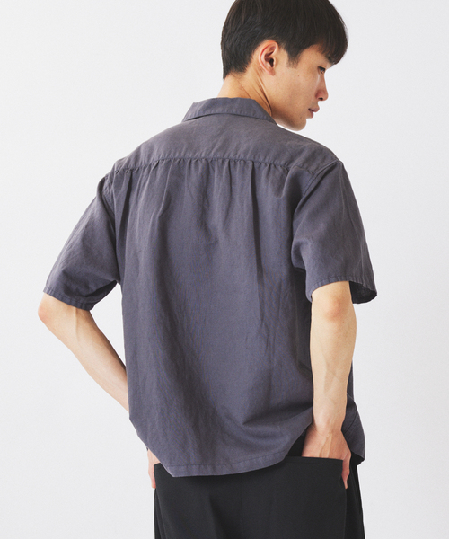 JOURNAL STANDARD relume(ジャーナルスタンダード レリューム)の「European Flax / ヨーロピアンフラックス ガーメントダイ リネン 半袖シャツ(シャツ/ブラウス・メンズ・コバルトブルー/ブラックミックス/グレー/レンガ・MEDIUM/LARGE)」の21枚目の写真