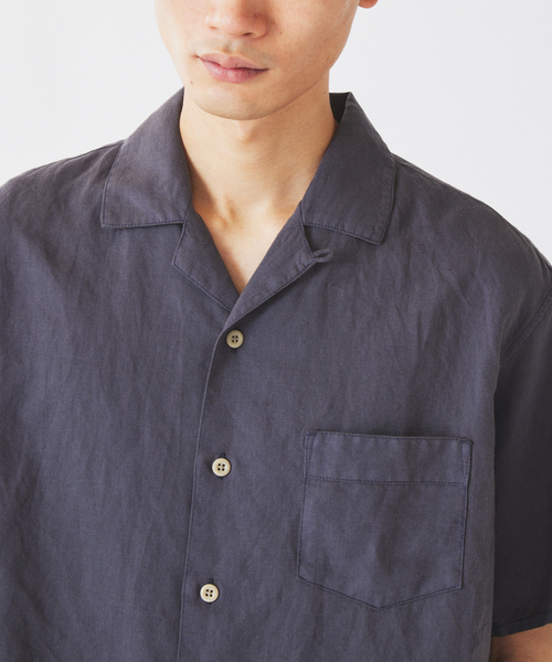 JOURNAL STANDARD relume(ジャーナルスタンダード レリューム)の「European Flax / ヨーロピアンフラックス ガーメントダイ リネン 半袖シャツ(シャツ/ブラウス・メンズ・コバルトブルー/ブラックミックス/グレー/レンガ・MEDIUM/LARGE)」の20枚目の写真