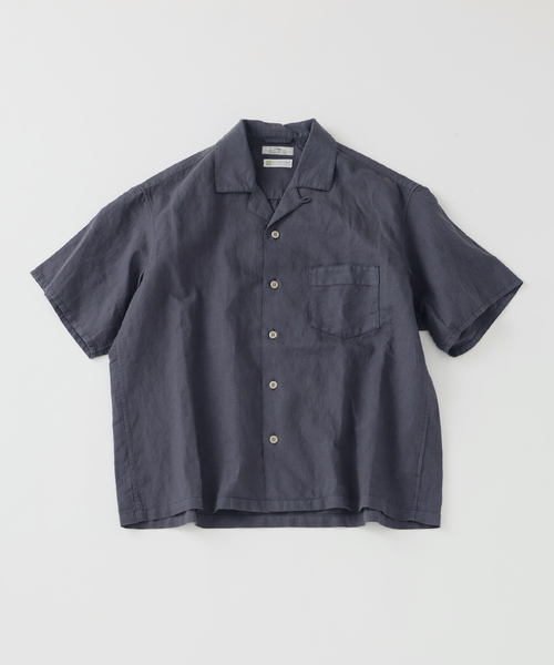 JOURNAL STANDARD relume(ジャーナルスタンダード レリューム)の「European Flax / ヨーロピアンフラックス ガーメントダイ リネン 半袖シャツ(シャツ/ブラウス・メンズ・コバルトブルー/ブラックミックス/グレー/レンガ・MEDIUM/LARGE)」の3枚目の写真