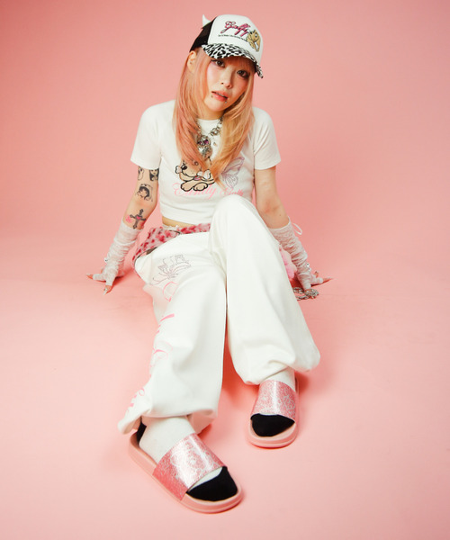 GALFY（ガルフィー）の「『GALFY/ガルフィー』キラ☆FANCYサンダル（サンダル・レディース・ピンク/ブラック/パープル・SS/S）」の10枚目の写真