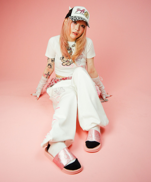 GALFY（ガルフィー）の「『GALFY/ガルフィー』キラ☆FANCYサンダル（サンダル・レディース・ピンク/ブラック/パープル・SS/S）」の11枚目の写真