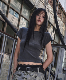 NM VINTAGE T-SHIRT (WOMAN) - WASHED BLACK