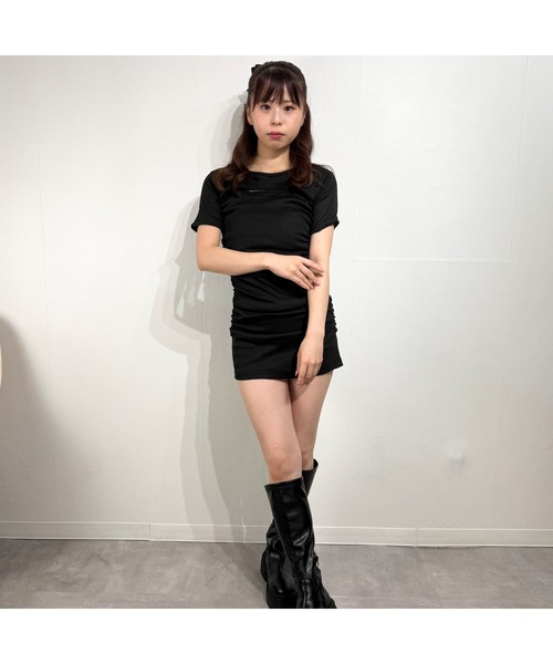 marcydorn（マーシードルン）の「プチハイネック風カットアウトミニワンピース（ワンピース・レディース・ホワイト/ブラック・S/M/L）」の11枚目の写真