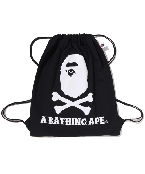 A BATHING APE(アベイシングエイプ)の「APE CROSSBONE KNAPSACK(バックパック/リュック・メンズ・グレー/ブラック・FREE)」の2枚目の写真