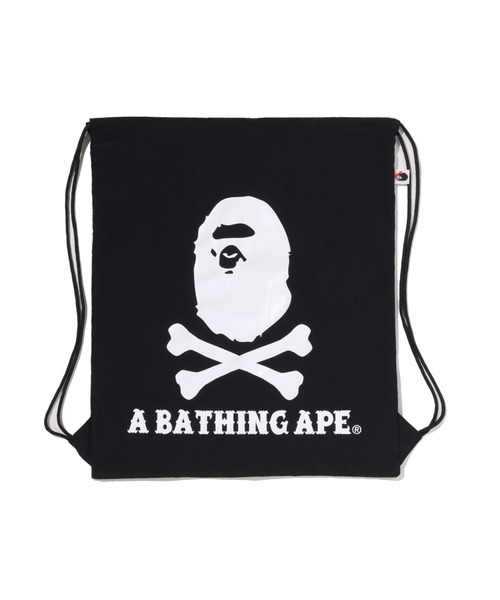 A BATHING APE(アベイシングエイプ)の「APE CROSSBONE KNAPSACK(バックパック/リュック・メンズ・グレー/ブラック・FREE)」の3枚目の写真